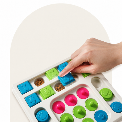 Ortekor Interactive Puzzle & Non-Slip Slow-Feeder Bowl