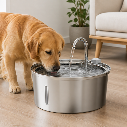 Ortekor Large-Capacity Filtered Pet Water Fountain (Water-Level Window)