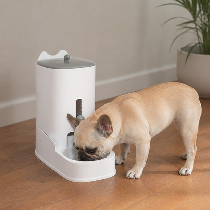 Ortekor Large Capacity Gravity-Fed Ceramic Pet Feeder & Water Dispenser