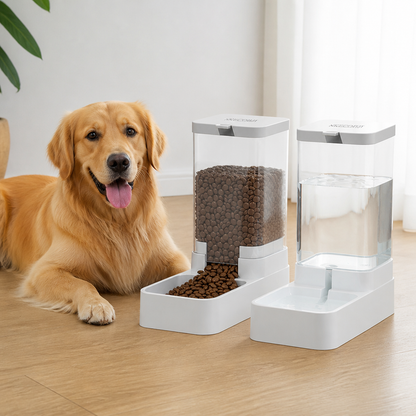 Ortekor Large-Capacity Gravity Pet Feeder & Waterer