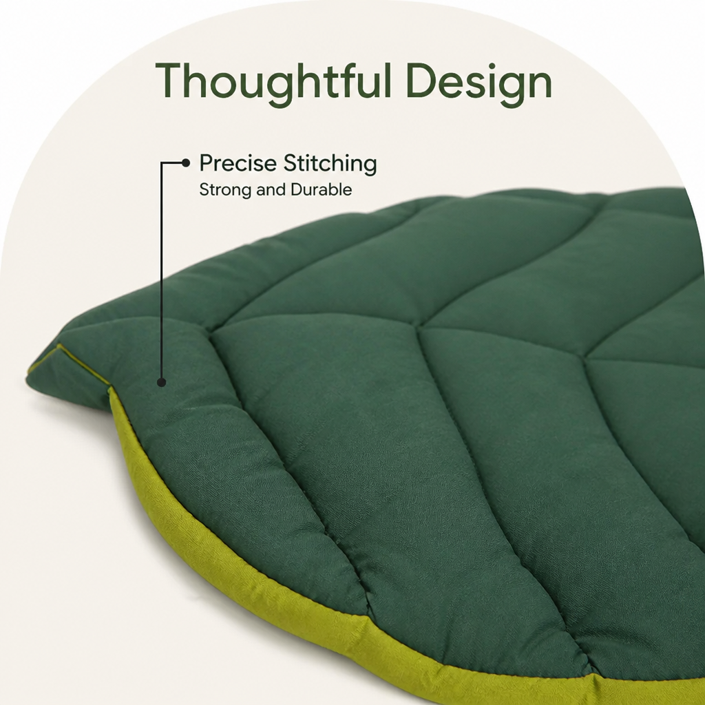 Ortekor Leaf-Shape Machine-Washable & Non-Slip Pet Mat