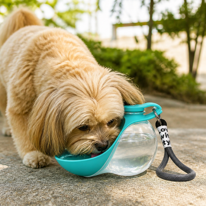 Ortekor Leak-Proof Collapsible Silicone Travel Pet Water Bottle (285ml)