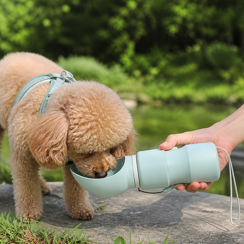 Ortekor Leakproof Foldable Food-Grade Silicone Dog Water Bottle