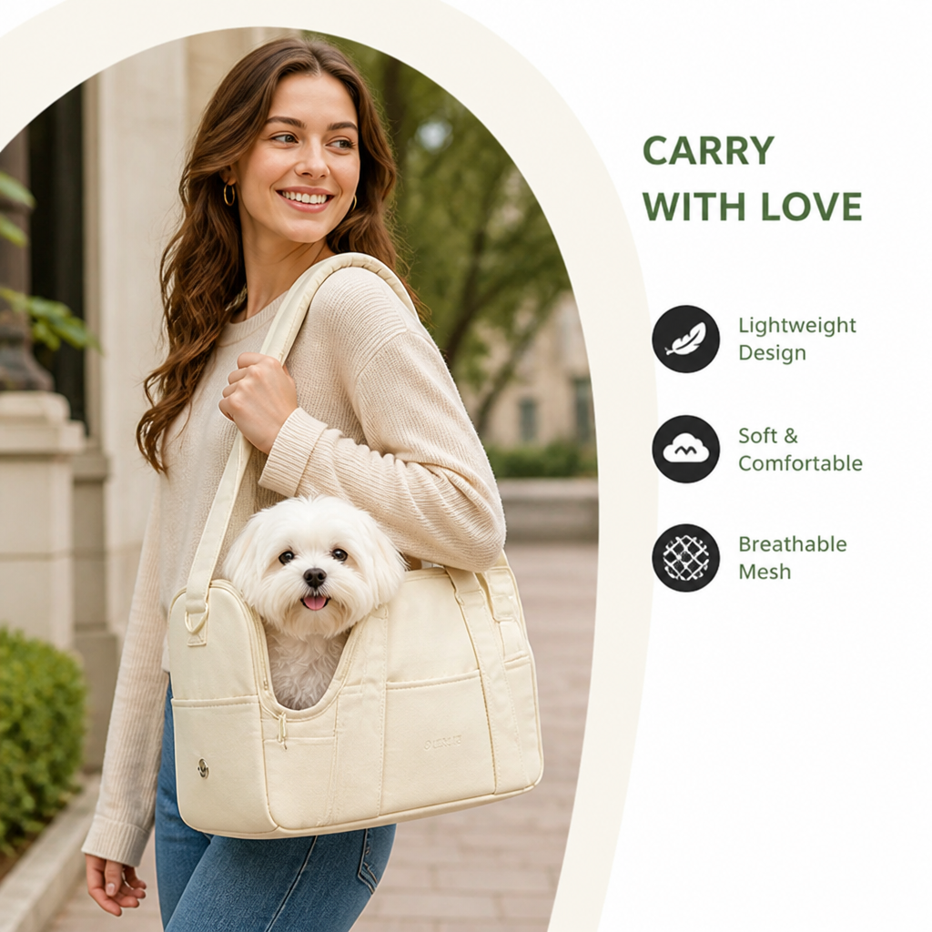 Ortekor Lightweight Cotton & Breathable Mesh Pet Carrier