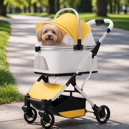 Ortekor Lightweight Foldable High-View Pet Stroller (Removable Basket)
