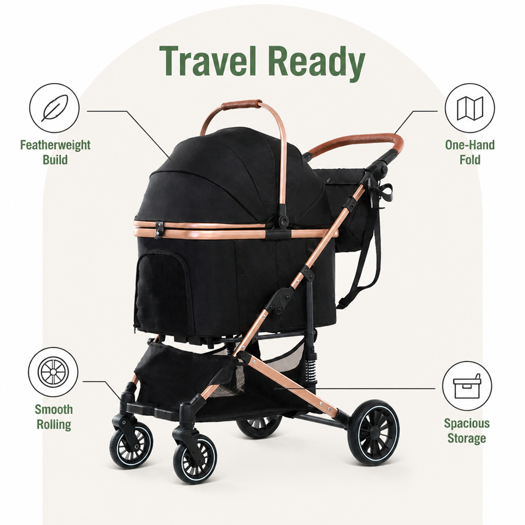 Ortekor Lightweight Foldable Pet Stroller