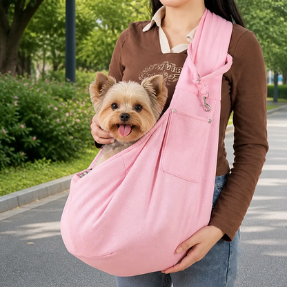 Ortekor Lightweight Polyester Crossbody Pet Sling Carrier (Fits Up To 12 Lbs)