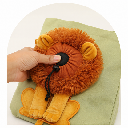 Ortekor Lion-Shaped Cotton Canvas Shoulder Carrier (Adjustable Zip)