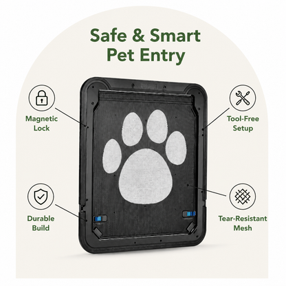 Ortekor Lockable Magnetic & Easy Install Pet Door (Windows & Gates)