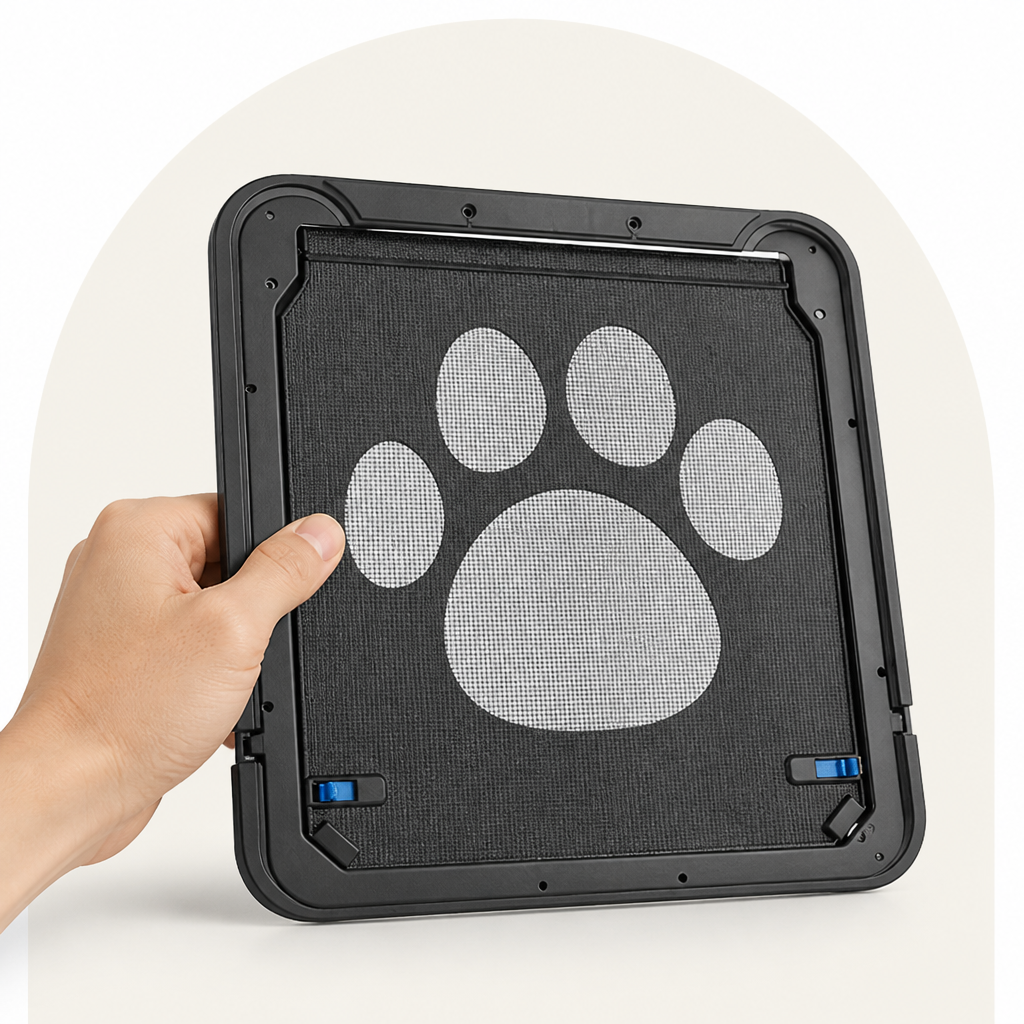 Ortekor Lockable Magnetic & Easy Install Pet Door (Windows & Gates)
