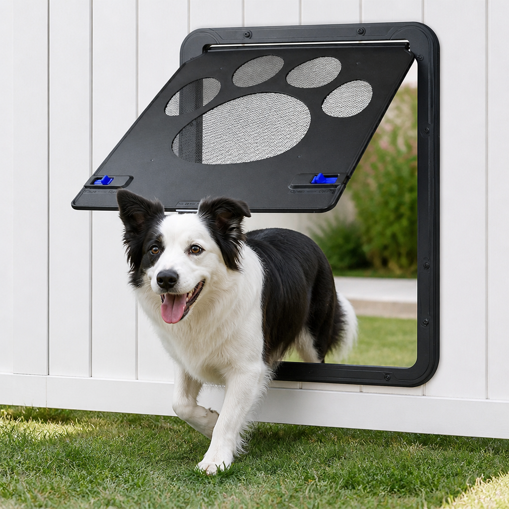 Ortekor Lockable Magnetic & Easy Install Pet Door (Windows & Gates)