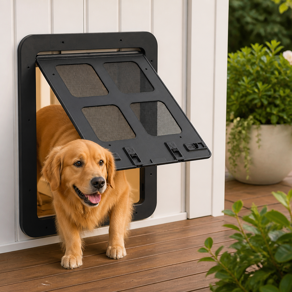 Ortekor Lockable Magnetic & Easy Install Pet Door (Windows & Gates)