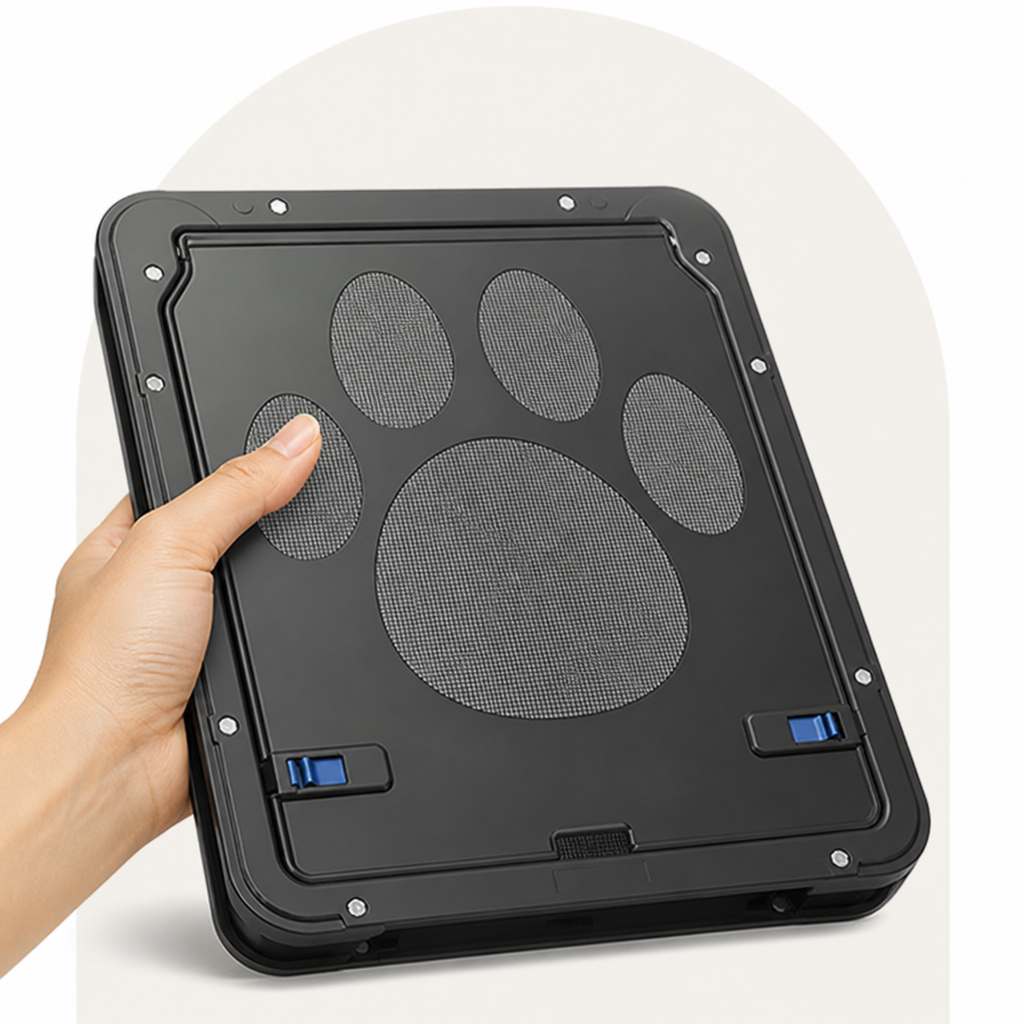 Ortekor Lockable Magnetic Pet Door Flap (8 x 10 In Opening)