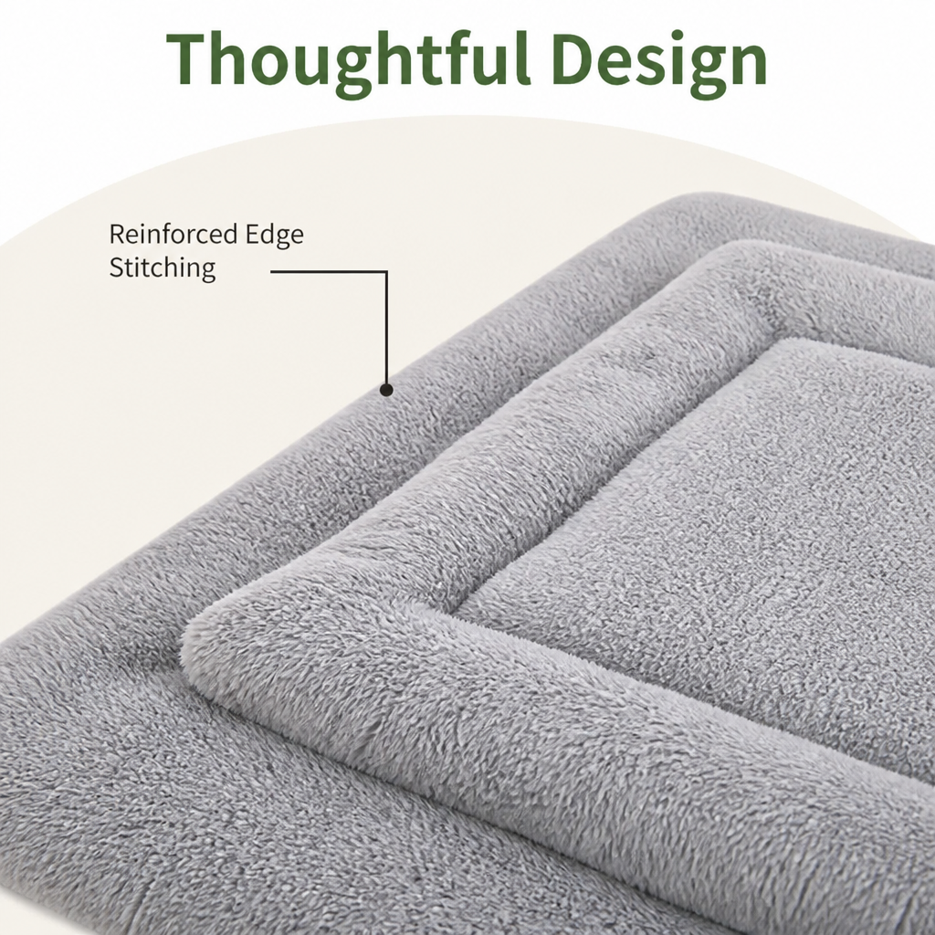 Ortekor Machine Washable Fleece Cotton Pet Mat