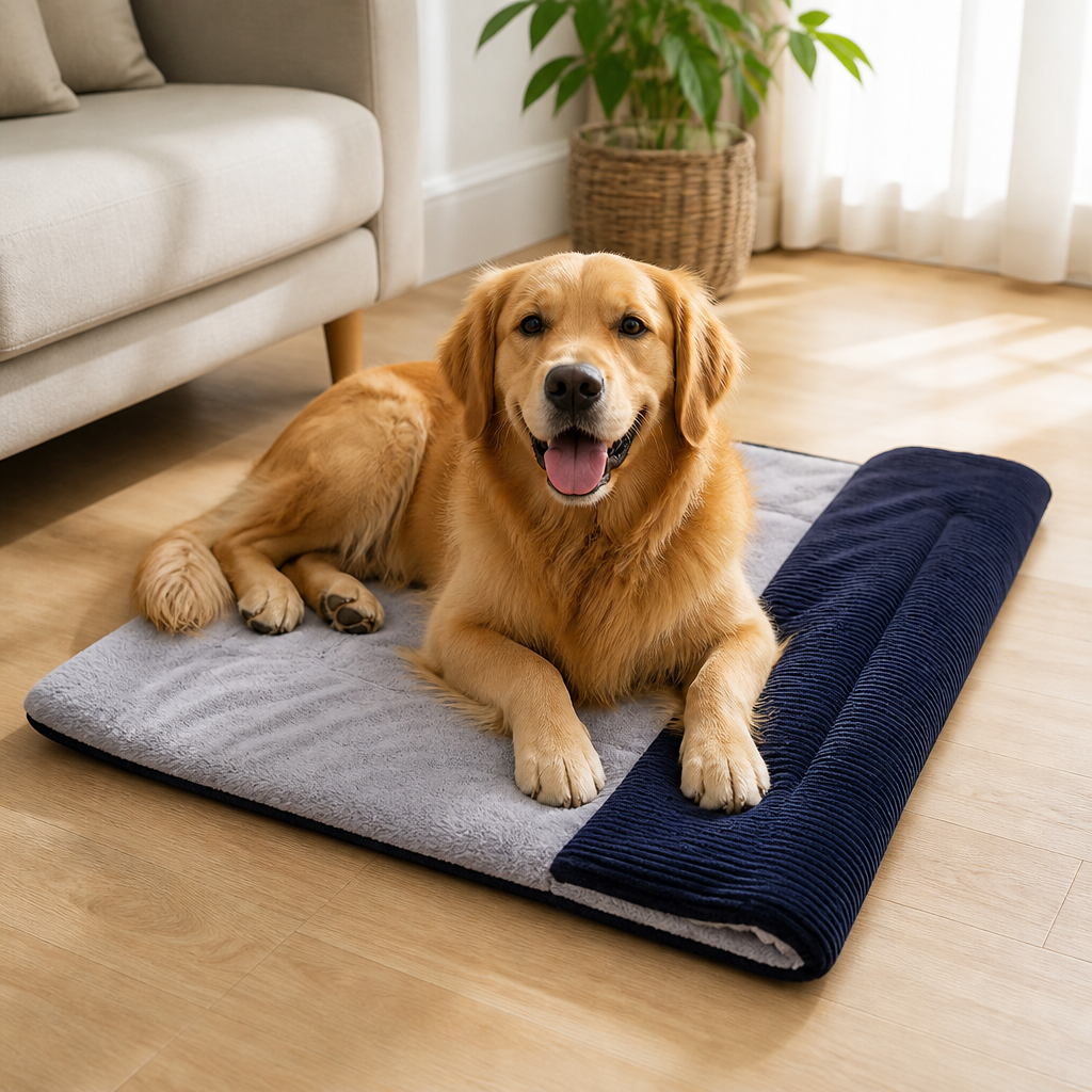Ortekor Machine Washable Fleece Cotton Pet Mat