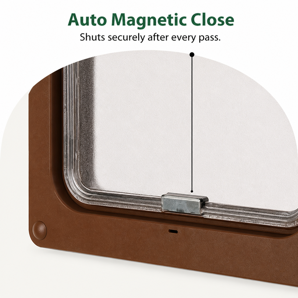 Ortekor Magnetic Self-Closing ABS Pet Flap Door (35x29x4cm)