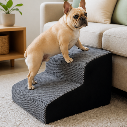 Ortekor Memory Foam & Non-Slip Pet Ramp (Washable Removable Cover)