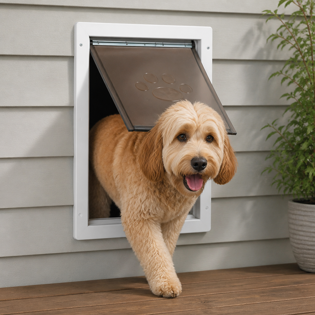 Ortekor Metal Frame Weatherproof & Lockable Pet Door