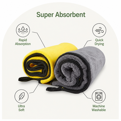 Ortekor Microfiber Super-Absorbent Quick-Dry Dog Towel