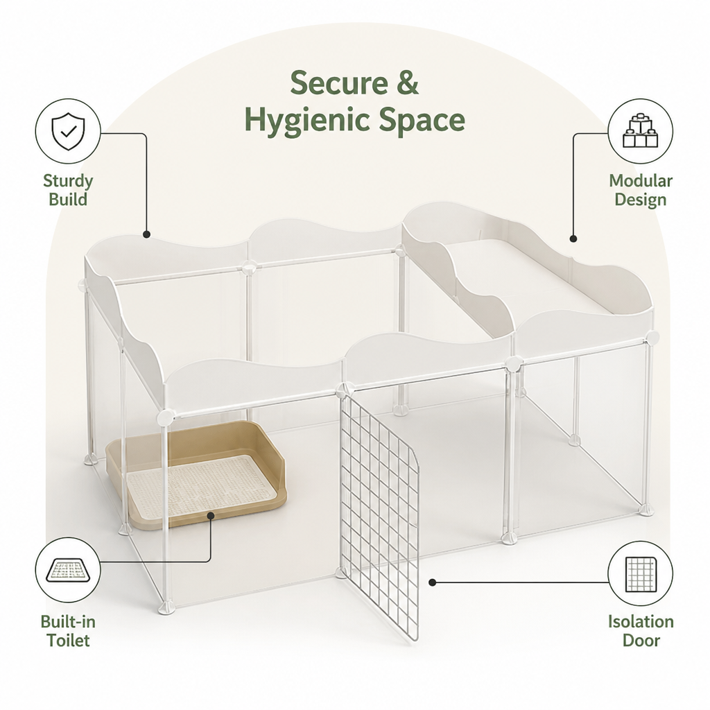 Ortekor Modular DIY & Integrated Toilet Dog Kennel