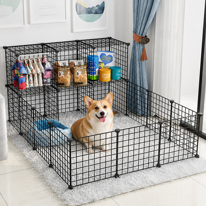 Ortekor Modular Interlocking Iron Mesh Cage Panels (Tool-Free)