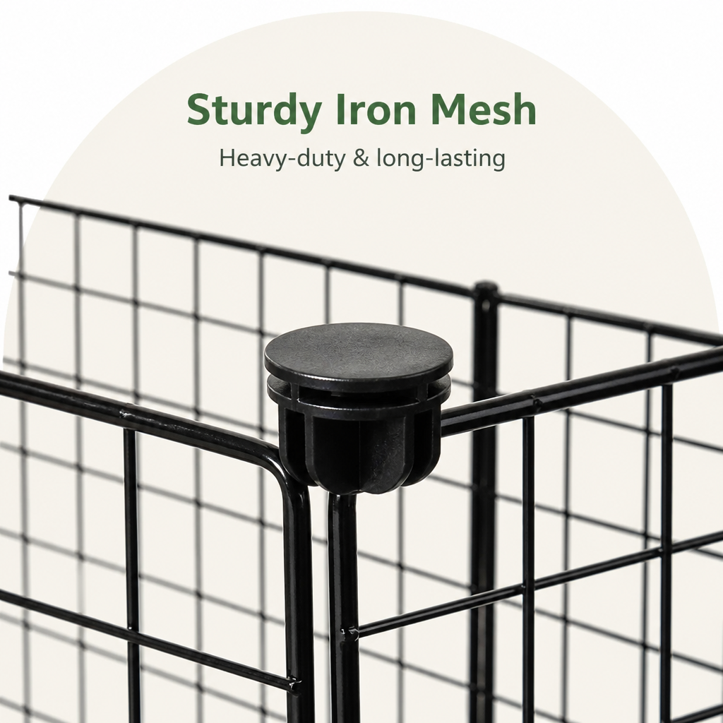 Ortekor Modular Interlocking Iron Mesh Cage Panels (Tool-Free)
