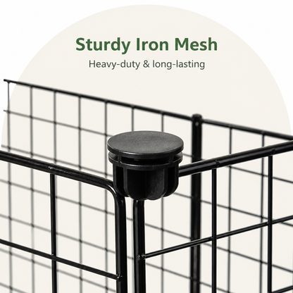 Ortekor Modular Interlocking Iron Mesh Cage Panels (Tool-Free)