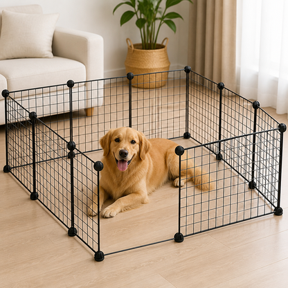 Ortekor Modular Interlocking Iron Mesh Cage Panels (Tool-Free)