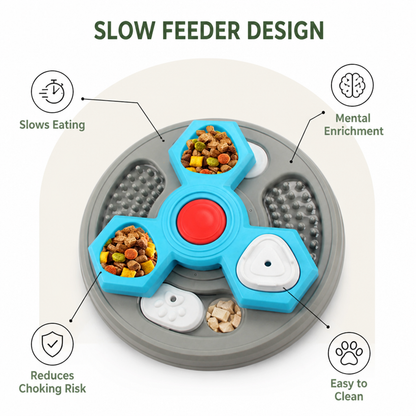 Ortekor Multi-Layer Puzzle & Anti-Slip Slow Feeder Bowl