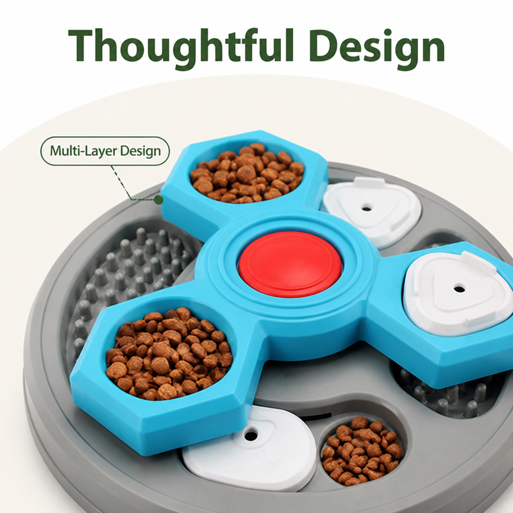 Ortekor Multi-Layer Puzzle & Anti-Slip Slow Feeder Bowl