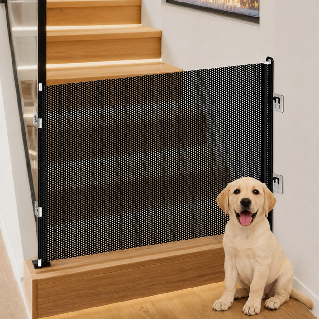 Ortekor No-Drill Retractable & Foldable Safety Gate (Up To 49 In)