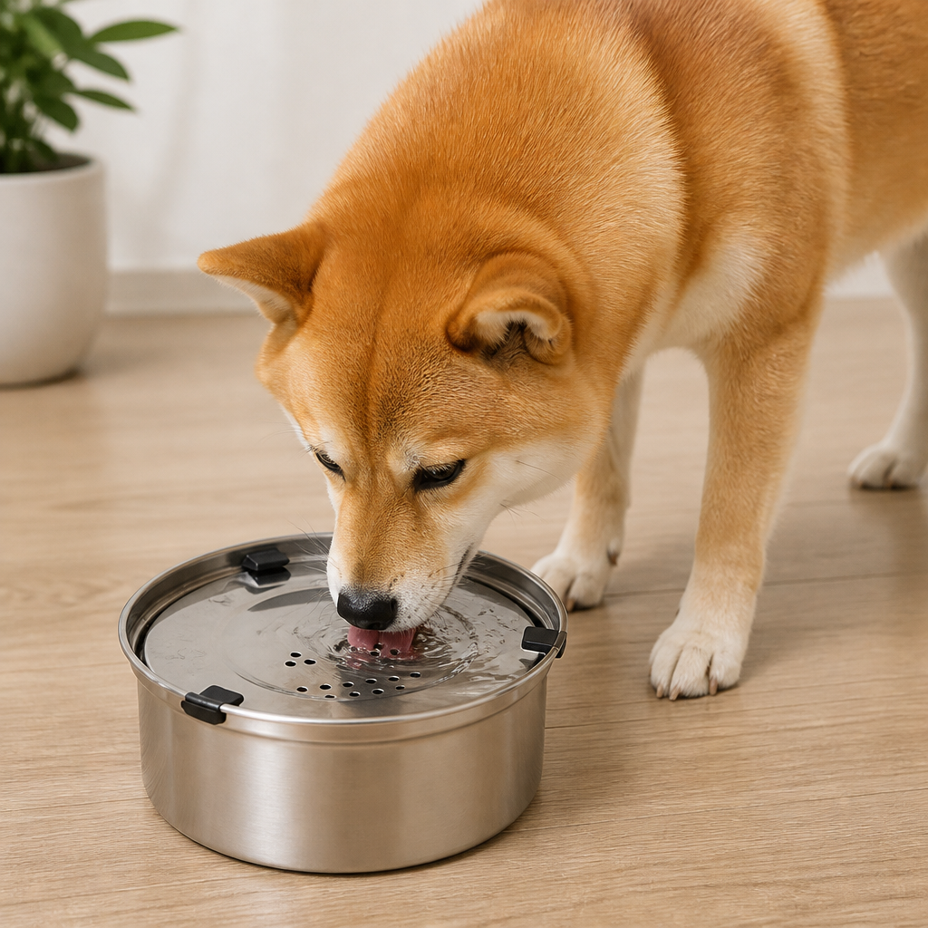 Ortekor No-Spill Floating Stainless Steel Dog Bowl