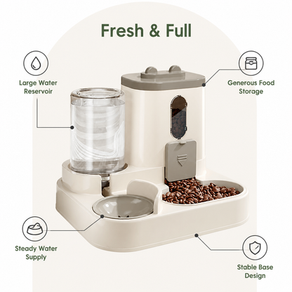 Ortekor Non-Electric Dual-Bin Spill-Proof Feeder & Waterer