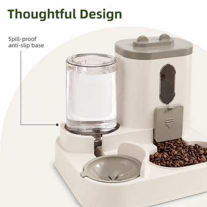 Ortekor Non-Electric Dual-Bin Spill-Proof Feeder & Waterer