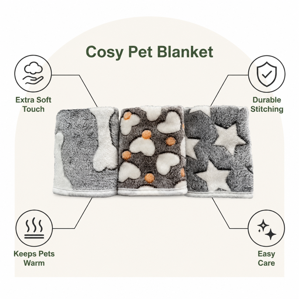Ortekor Non-Shedding Coral Fleece Pet Blanket