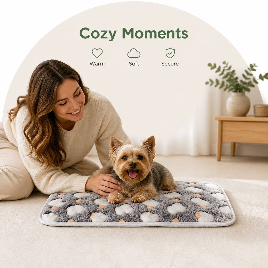 Ortekor Non-Shedding Coral Fleece Pet Blanket
