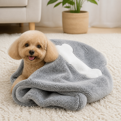 Ortekor Non-Shedding Coral Fleece Pet Blanket