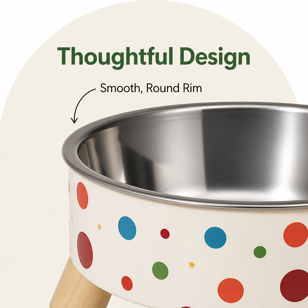 Ortekor Non-Slip & Anti-Tip Pet Bowl (Detachable Dish)