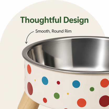 Ortekor Non-Slip & Anti-Tip Pet Bowl (Detachable Dish)