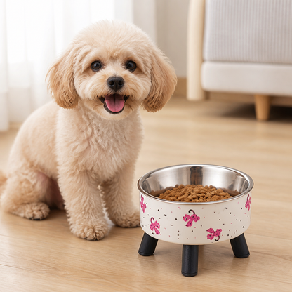 Ortekor Non-Slip & Anti-Tip Pet Bowl (Detachable Dish)