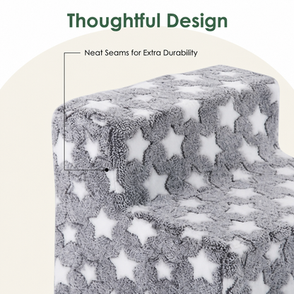 Ortekor Non-Slip Plush Pet Stairs (Removable Washable Cover)
