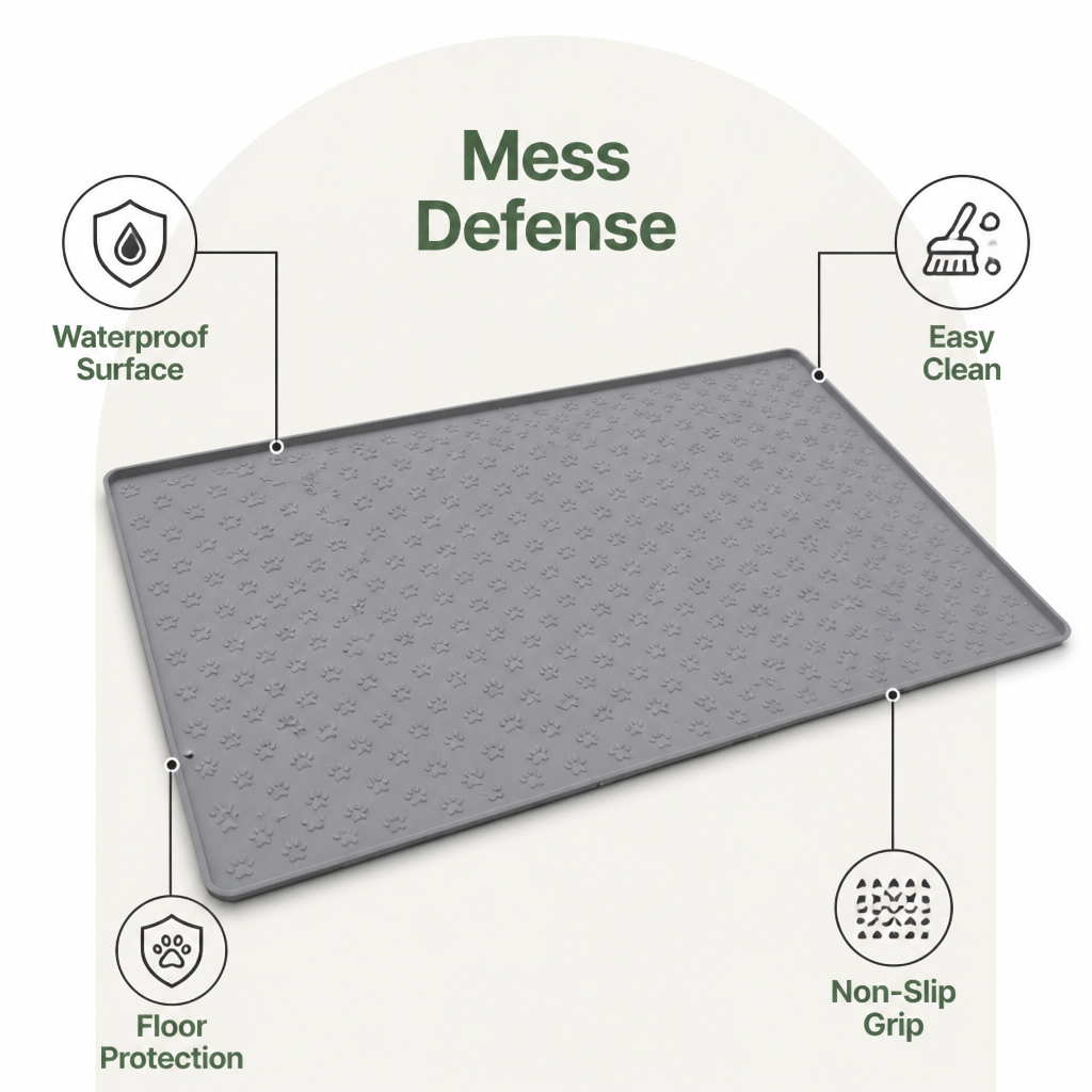 Ortekor Non-Slip & Waterproof Silicone Feeding Mat