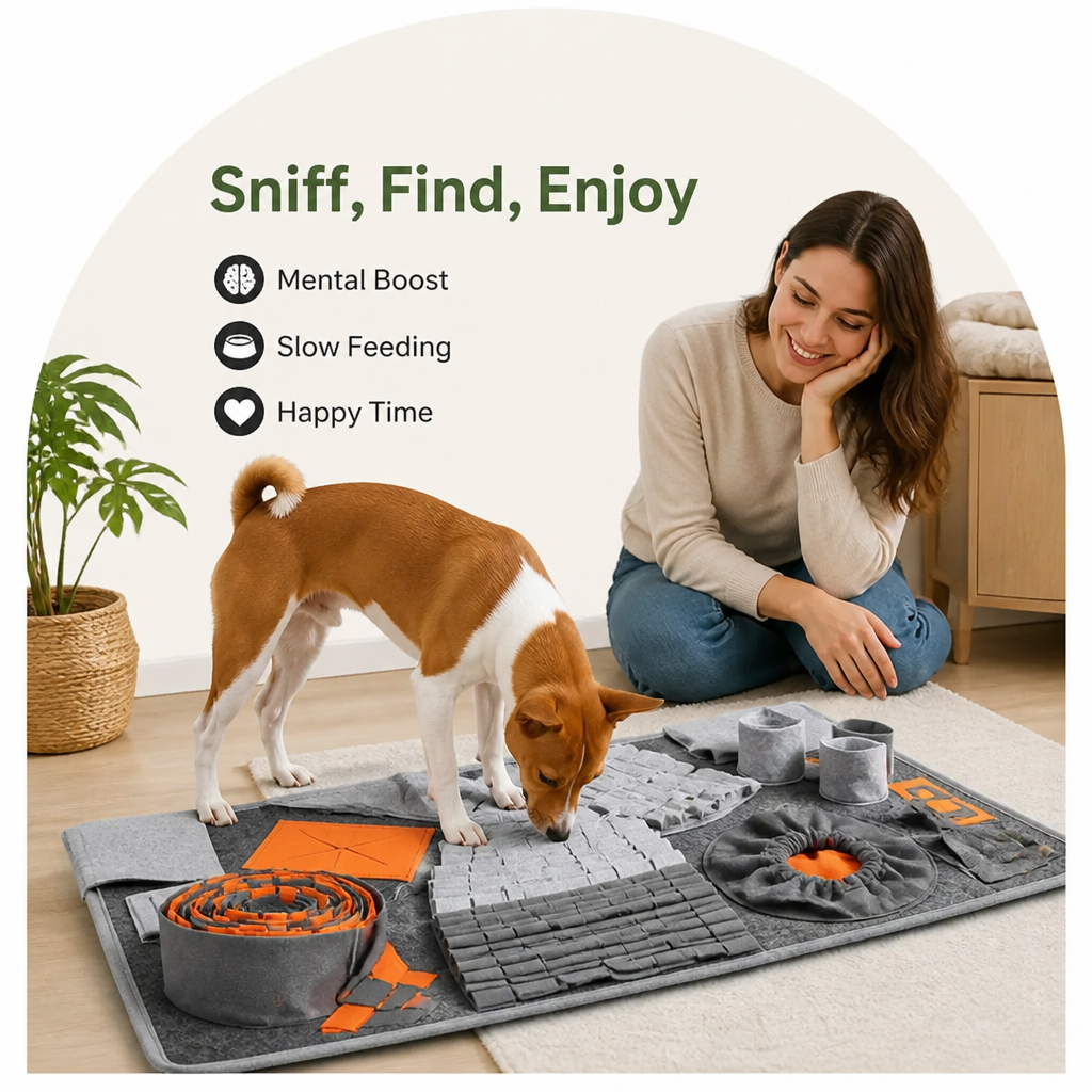 Ortekor Nose-Work & Slow-Feeding Snuffle Mat (Machine Washable)