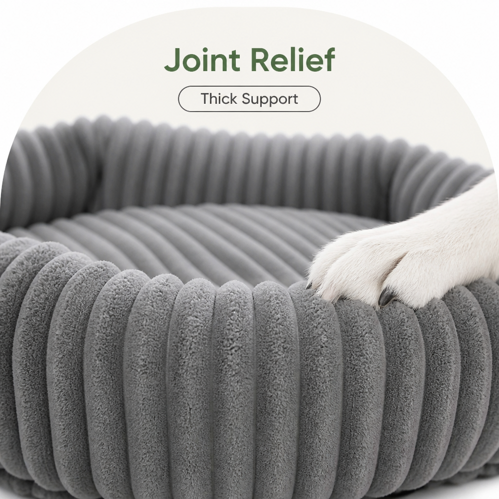 Ortekor Orthopedic High-Resilience Plush Dog Bed (Hand-Washable)