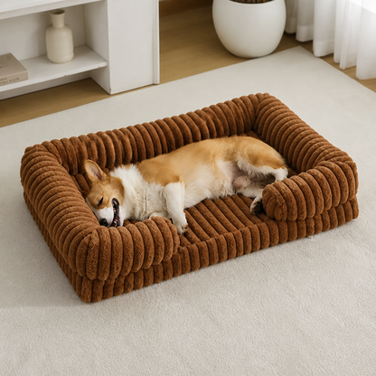 Ortekor Orthopedic Memory Foam Bolster Bed (Waterproof Removable Cover)