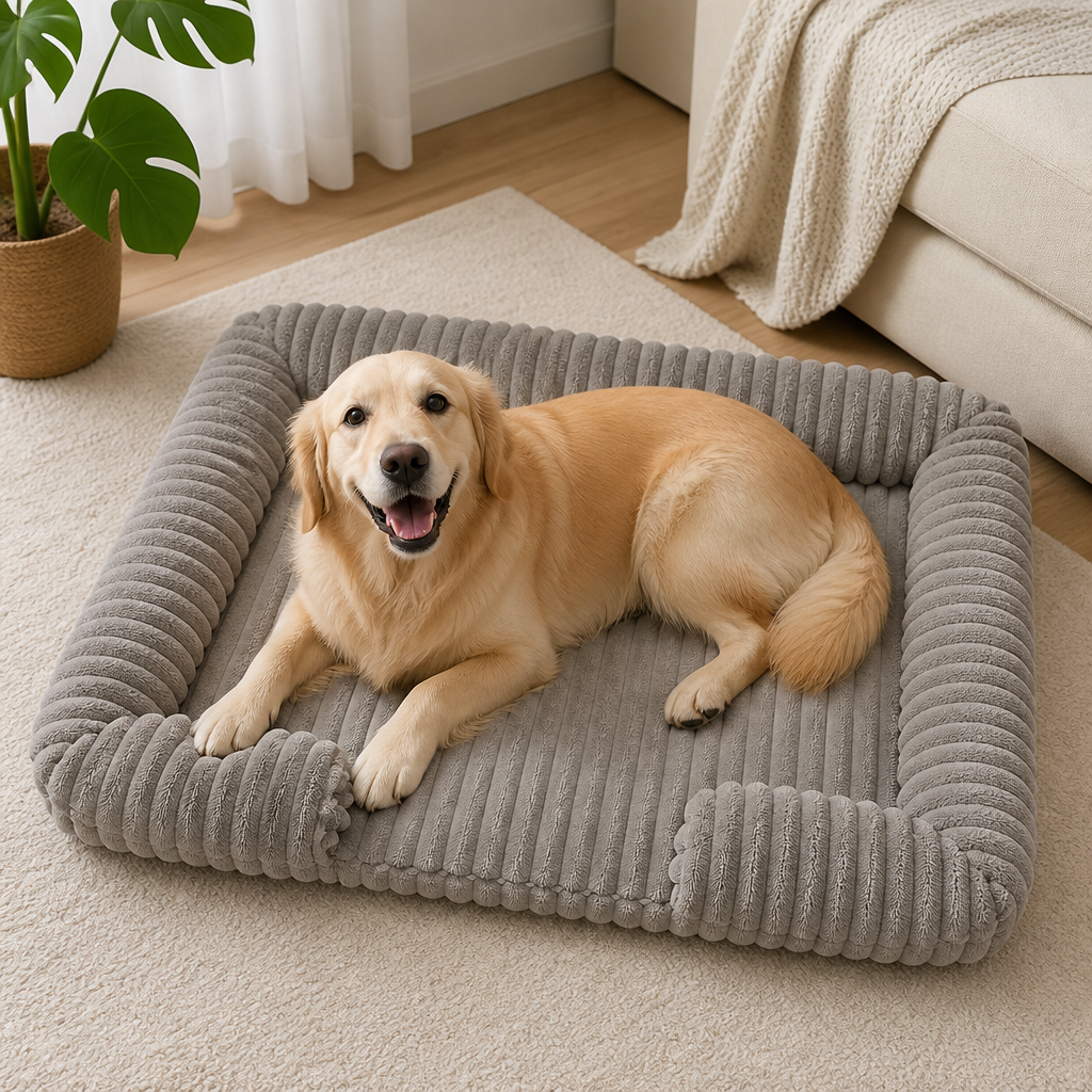 Ortekor Orthopedic Memory Foam Bolster Bed (Waterproof Removable Cover)
