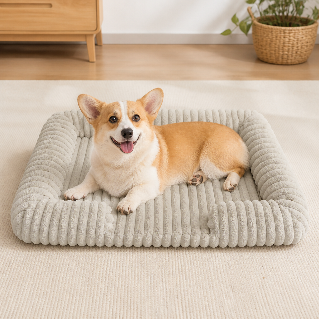 Ortekor Orthopedic Memory Foam Bolster Bed (Waterproof Removable Cover)