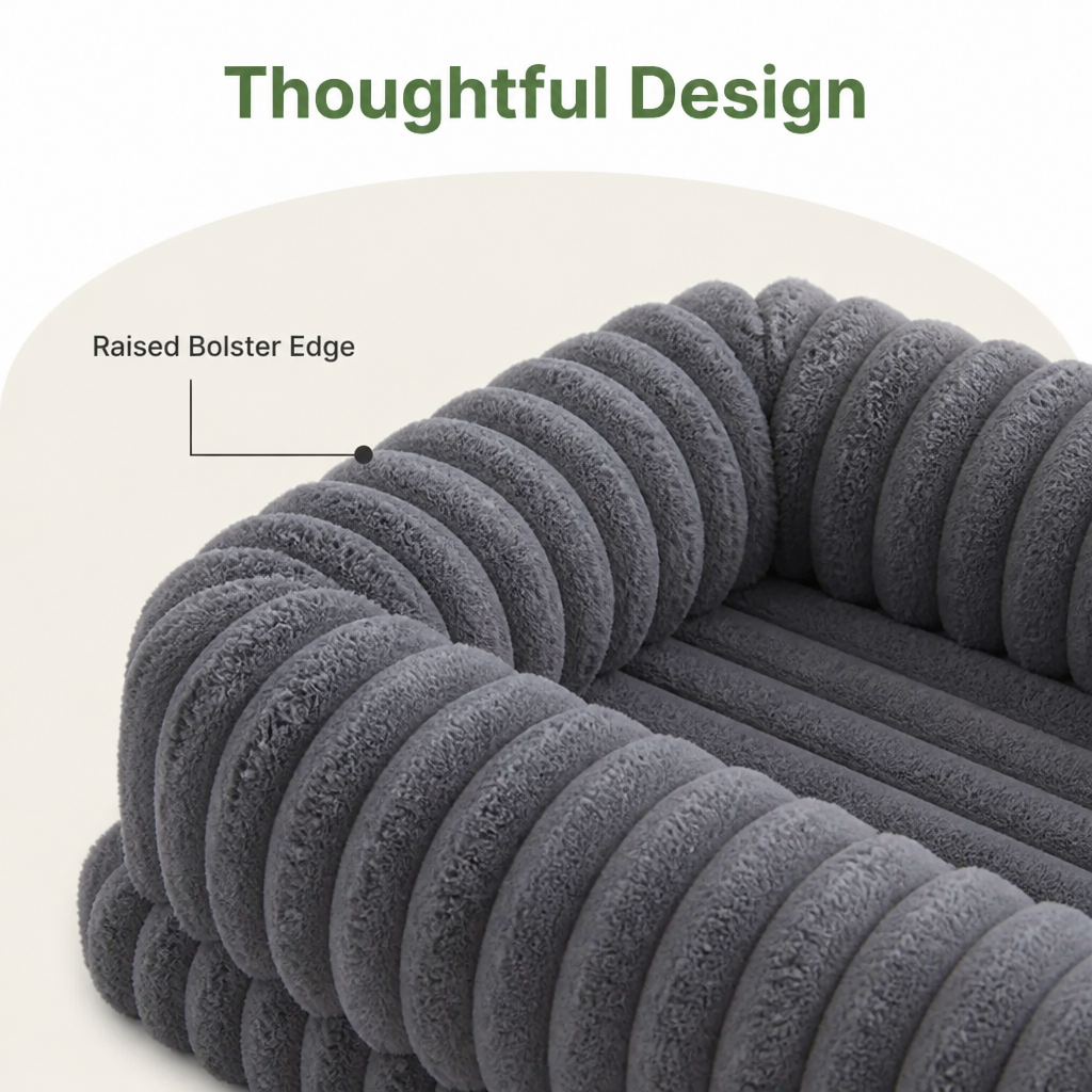 Ortekor Orthopedic Memory Foam Bolster Bed (Waterproof Removable Cover)