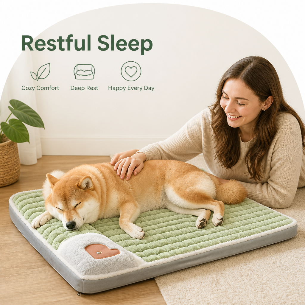 Ortekor Orthopedic Memory Foam Dog Bed (Removable Machine-Washable Cover)