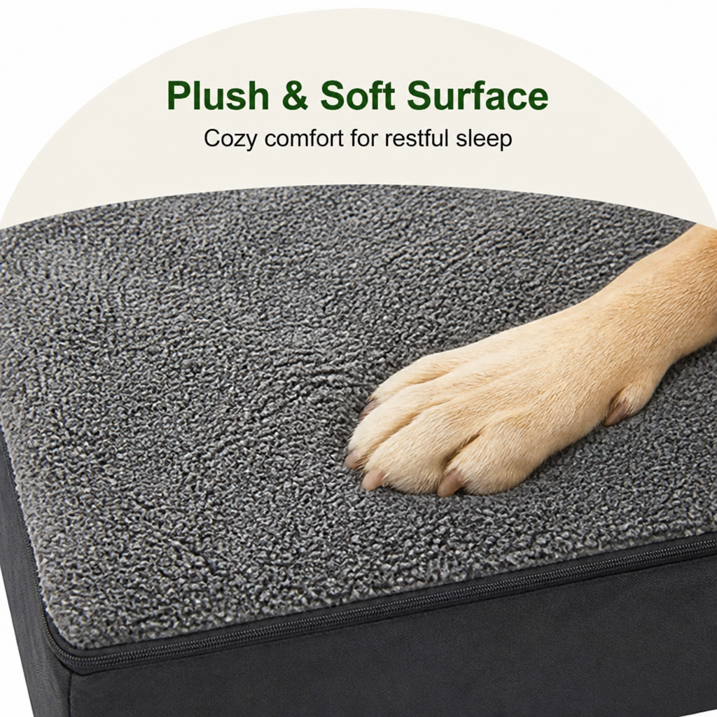 Ortekor Orthopedic Memory Foam Dog Bed (Waterproof Washable Cover)